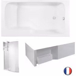 Les avantages de la baignoire combinée bain et douche Malice Dossier confortable : spacieux avec un dossier Installation : fa ...