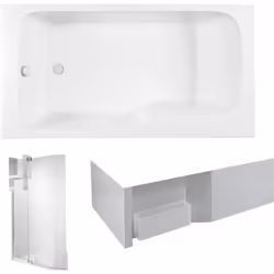 Les avantages de la baignoire combinée bain et douche Malice Dossier confortable : spacieux avec un dossier Installation : fa ...