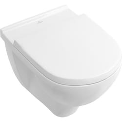 Pack WC suspendu sans bride  O.novo + abattant + plaque chromée + bâti Grohe