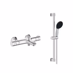 Description générale Le mitigeur thermostatique avec ensemble douche 2 jets Grohe est une solution idéale pour votre salle de ...