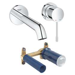 Mitigeur lavabo mural Grohe Essence - Taille m - Chromé - Avec corps encastré