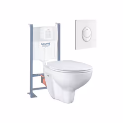 Description générale Le pack WC suspendu sans bride GROHE Bau Ceramic est une solution moderne et esthétique pour votre salle ...