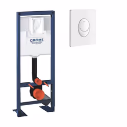 Ce lot comprend Bâti support pour WC, 1.13 m x 0.42 m (Ref : 38599001) Plaque de commande blanche (Ref : 38505SH0) Points for ...
