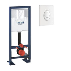 Bati support pour wc Rapid sl 1.13 m x 0.42 m avec plaque de commande blanche - Grohe