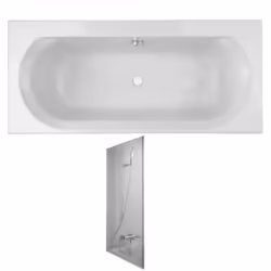 Les avantages de la baignoire droite Elise de Jacob Delafon Un bain à deux : double dos. Design : épurée et moderne. Forme :  ...
