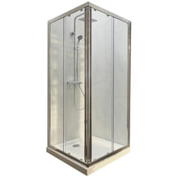 Lot receveur douche Ipso 90x90 cm  + paroi douche d'angle 190x90 cm Serenity