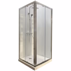 Lot receveur douche Ipso 80x80 cm + paroi douche d'angle 190x80 cm Serenity