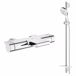 Avantages robinet bain thermostatique Grohe Grohtherm Sécurité accrue avec GROHE CoolTouch : Surface 100% froide au toucher G ...