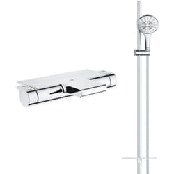 Grohe - Robinet bain thermostatique avec tablette Grohtherm + Ensemble de douche Rainshower