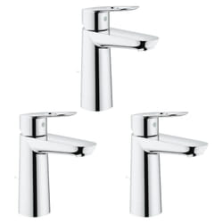 GROHE Lot de 3 Mitigeurs lavabo BauLoop Taille M