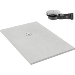Receveur de douche 120 x 90 Jacob Delafon Singulier neoroc rectangle blanc + bonde