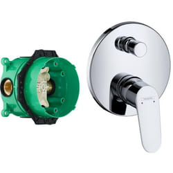 Façade Focus pour mitigeur bain douche encastré Chromé avec corps encastré