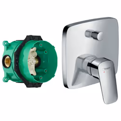 Avantages de la façade pour mitigeur bain et douche chromé Logis Hansgrohe Il disparaît dans le mur : esthétique et intempore ...