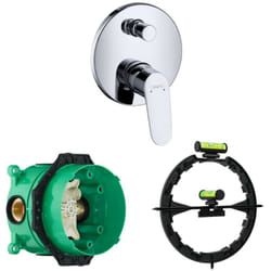 Façade Focus mitigeur bain douche encastré Chromé avec corps encastré et outil - Hansgrohe