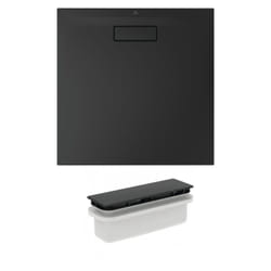 Receveur 80 x 80 Ultra Flat New acrylique carre noir mat bonde incluse - Ideal Standard