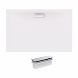 Receveur 160 X 80 Ultra Flat New acrylique rectangle blanc bonde incluse