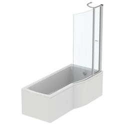 Baignoire Connect air 150 x 80 avec pare Bain, tablier frontal et lateral asymétrique droite - Ideal Standard