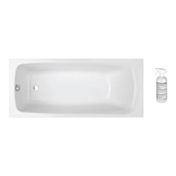 Baignoire droite 170 x 75 Jacob Delafon Brive en acrylique renforcé + nettoyant