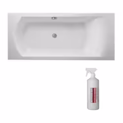 Baignoire droite 170 X 70 Ove acrylique avec nettoyant