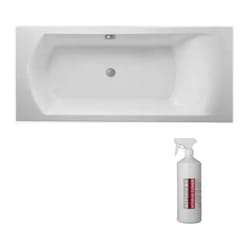 Baignoire droite 170 X 70 Ove acrylique avec nettoyant