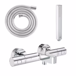 Mitigeur bain douche Precision Get avec douchette 1jet Vitalio Joy Cube et flexible 200cm - TU