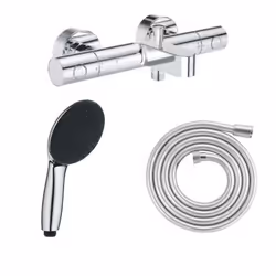 Pack mitigeur bain douche thermostatique Precision Get + Douchette Vitalio Start 100 + Flexible 2000