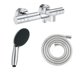 Pack mitigeur bain douche thermostatique Precision Get +  Douchette Vitalio Start 100 + Flexible 2000