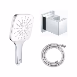 Points forts de la douchette rectangulaire Vitalio Smartactive GROHE Finition chromée Douchette à main 3 jets relaxants Desig ...
