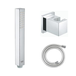 Douchette 1 jet Vitalio Joy Cube Stick chromé avec flexible 150 et support carré - TU