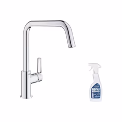 Points forts du mitigeur monocommande pour évier Start GROHE Bec haut Monotrou sur plage GROHE StarLight chromé éclatant et d ...