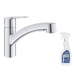 Robinet de cusine avec douchette Grohe Start 2021 + nettoyant GrohClean