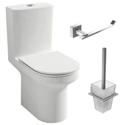 Pack WC au sol Elite avec porte-balai et porte-rouleau moderne