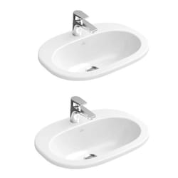Lot de deux vasques à encastrer  O.Novo Blanc