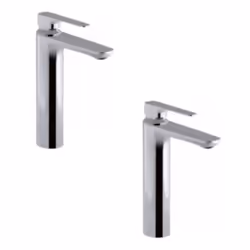 Lot de 2 mitigeurs lavabo haut Aleo+ sans vidage chromés