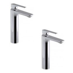 Lot de 2 mitigeurs lavabo haut Aleo+ sans vidage chromés