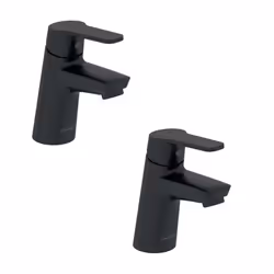 Lot de 2 mitigeurs lavabo Aimé avec vidage noir