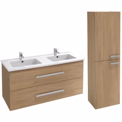 Les avantages de l'ensemble de meuble de salle de bain JACOB DELAFON Ola Up Vasque : Espace : Grande capacité de rangement da ...