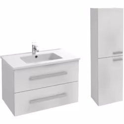 Pack meuble vasque 80 cm Ola up blanc + colonne