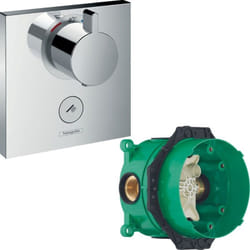 Facade pour mitigeur encastré ShowerSelect haut débit sortie permanente robinet d'arrêt avec Corps encastré - Hansgrohe