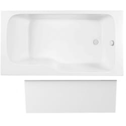 Baignoire bain douche Jacob Delafon Malice antidérapante + tablier niche 160 x 85 version droite
