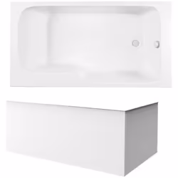 Baignoire bain douche Malice antidérapante + tablier angle 160 x 85 droite