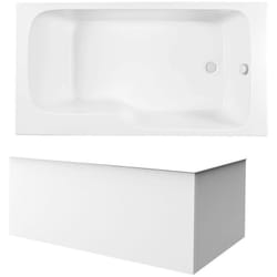 Baignoire bain douche Malice antidérapante + tablier angle 160 x 85 droite