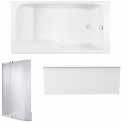 Les avantages de la baignoire combinée bain et douche Malice Dossier confortable : spacieux avec un dossier Installation : fa ...