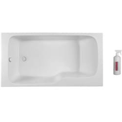 Baignoire bain douche Jacob Delafon Malice antidérapante + nettoyant 170 x 90 version gauche