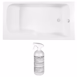 Baignoire bain douche Malice antidérapante + nettoyant 160 x 85 version droite