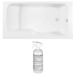 Baignoire bain douche Malice antidérapante + nettoyant 160 x 85 version droite
