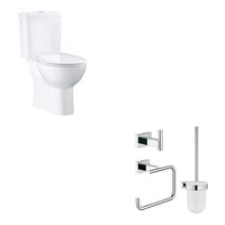 Pack WC à poser Bau Ceramic quickfix + Accessoires salle de bain Essentials Cube