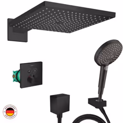Votre ensemble de douche encastrable de Hansgrohe noir mat s'intègrera parfaitement dans toutes les salles de bain ! Avec tou ...