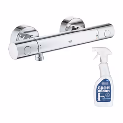 Points forts du mitigeur de douche thermostatique Grohe Precision Get GROHE TurboStat : régulation quasi-instantanée de la te ...