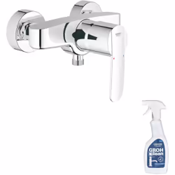 Les points forts du mitigeur douche mécanique Wave Cosmopolitan GROHE Montage mural apparent Levier de commande métallique Qu ...